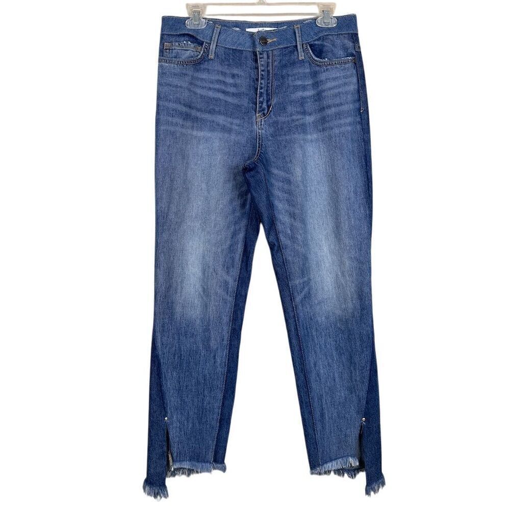 Sam Edelman Women's Mary Jane High Rise Straight Ankle Jeans Size 29 Raw Hem